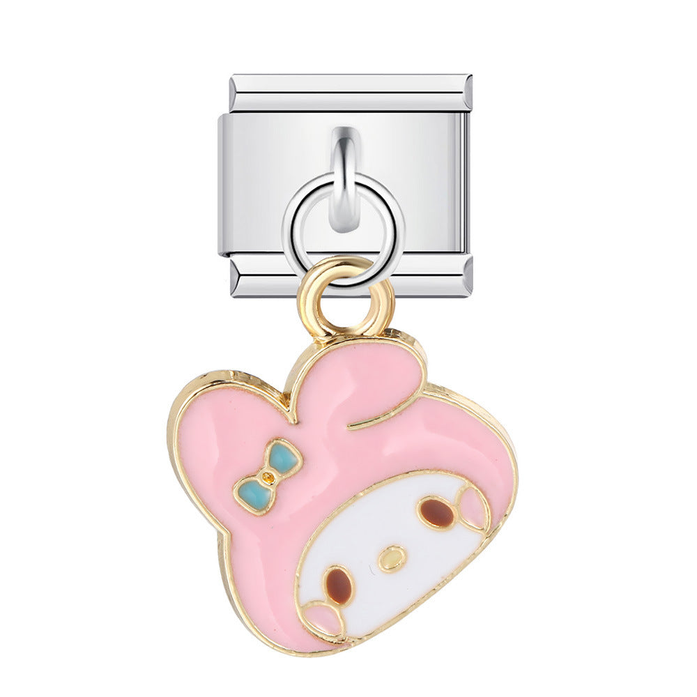 Großhandel italienisches Charmearmband 9mm DIY -Spleißen abnehmbares Edelstahl -Komponierbares Armband