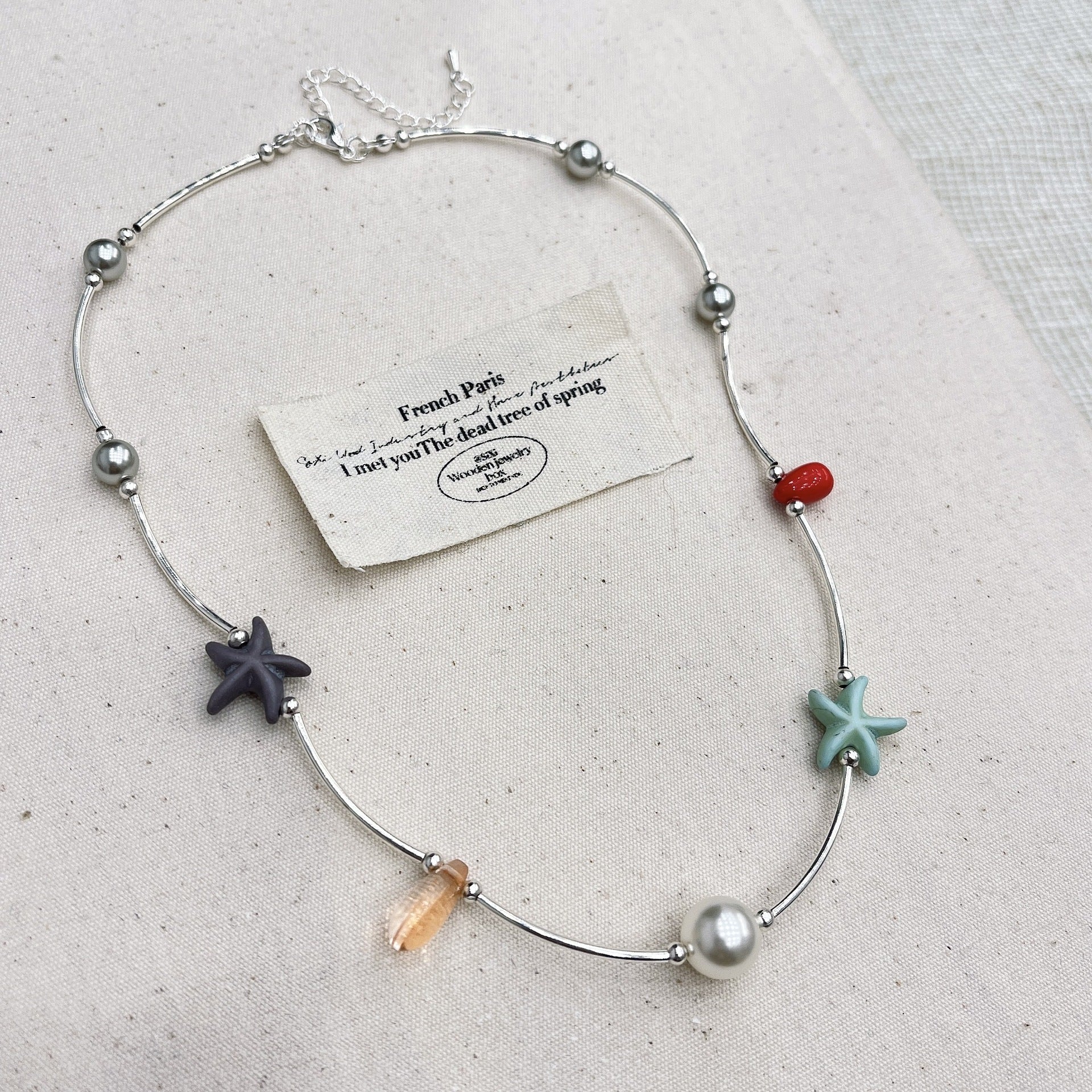 Wholesale Starfish Shell Mushroom Pendant Necklace
