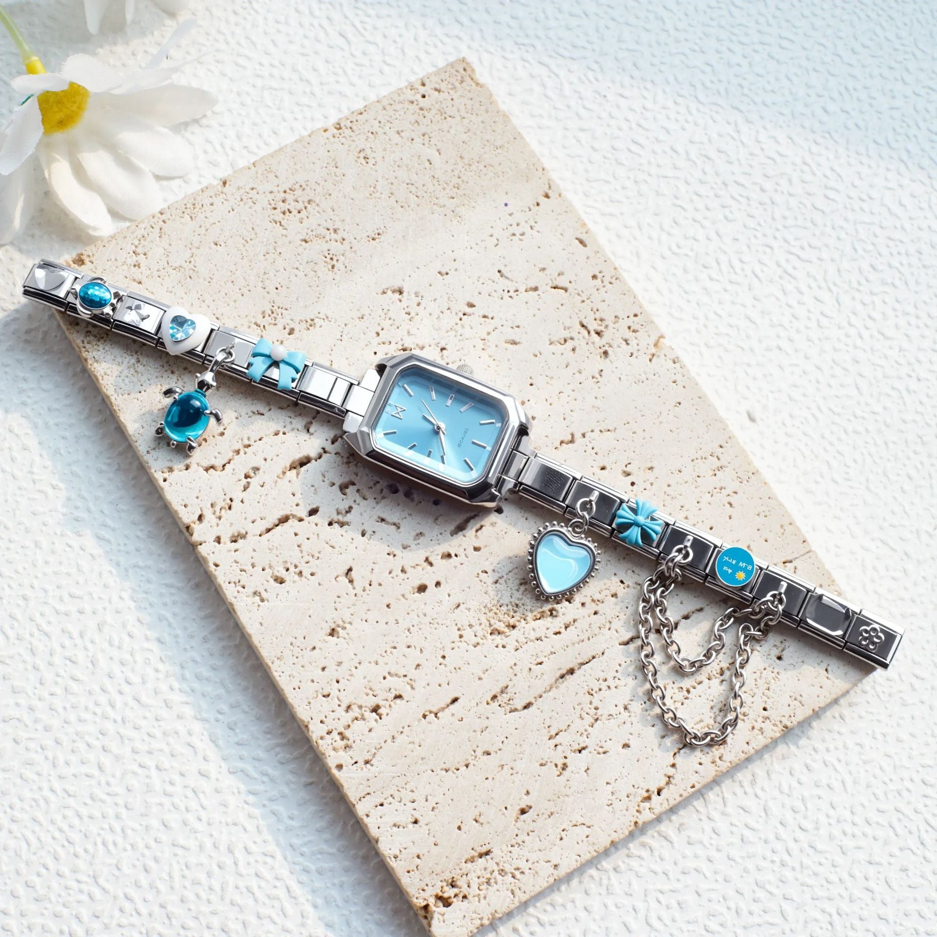 Wholesale Diamond-Set Stainless Steel Italian Charm Watches