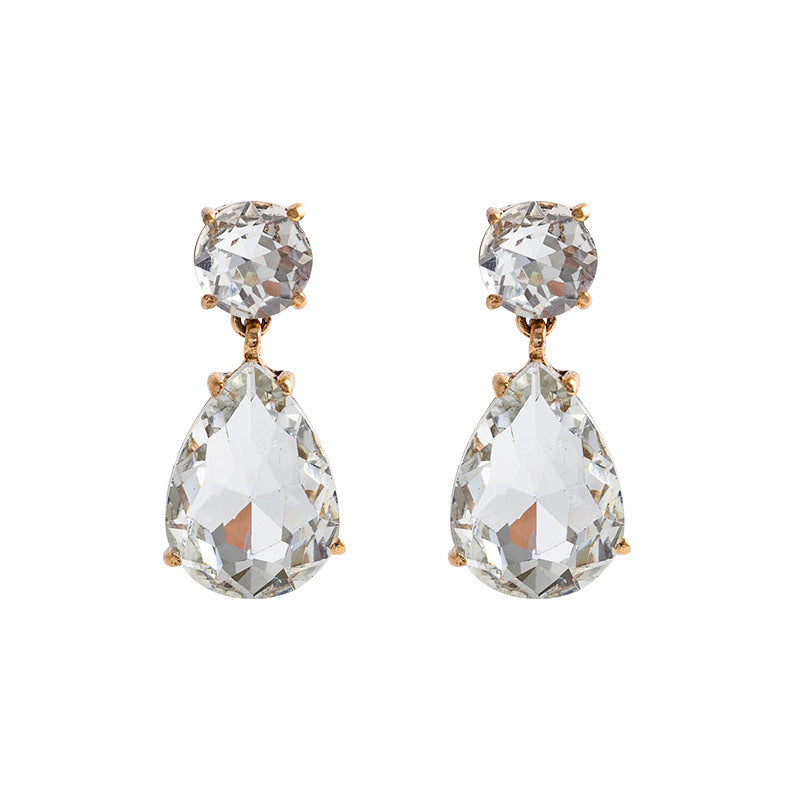 Wholesale drop-shaped diamond earrings