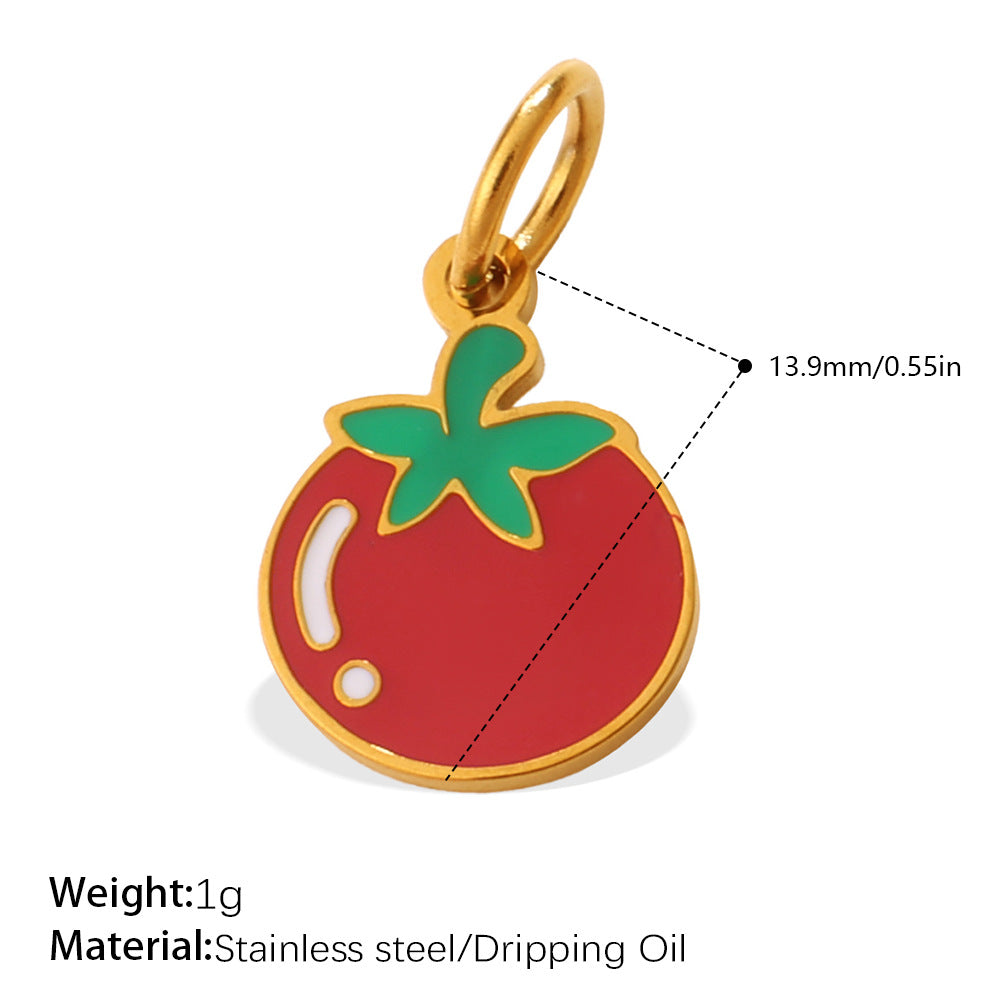 Wholesale Vegetable Series Dripping Oil Charms for Jewelry