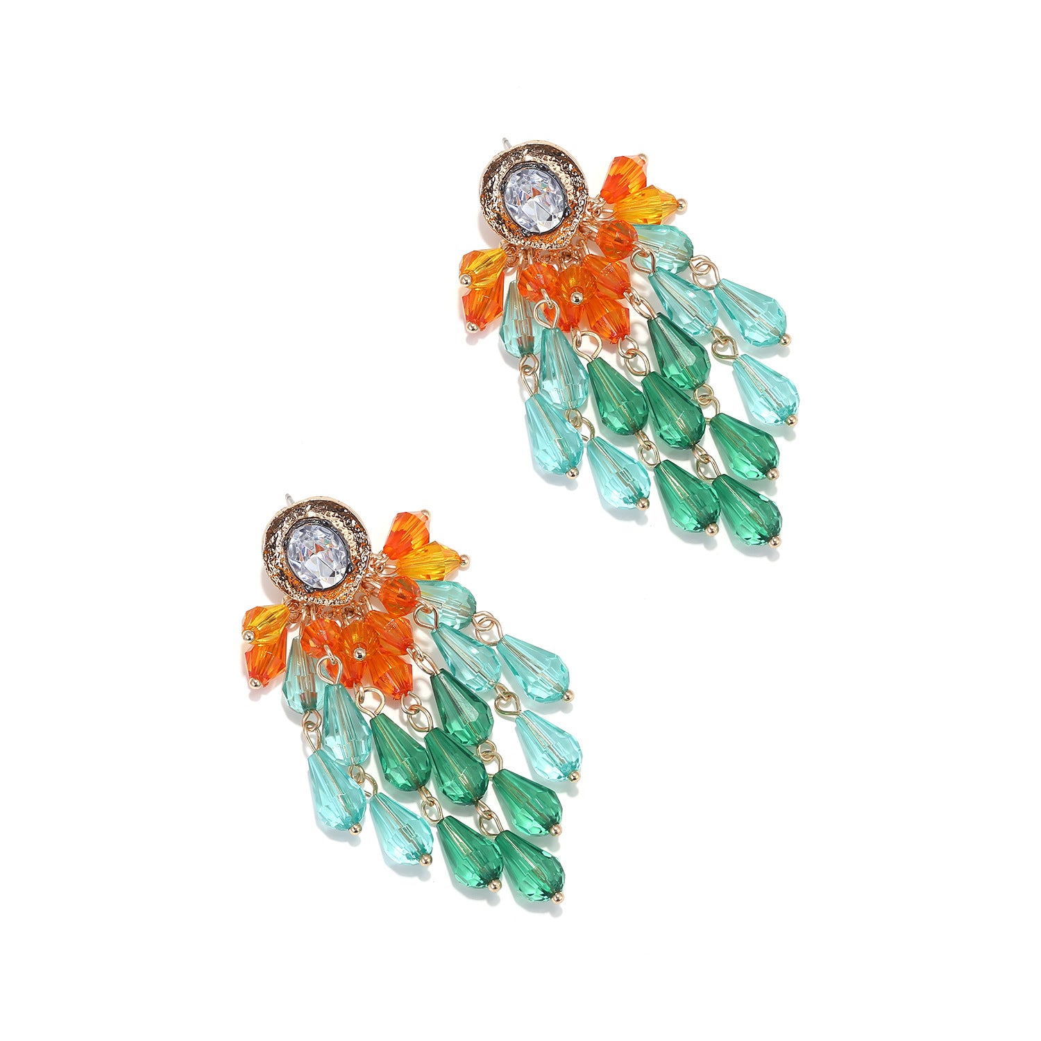 Wholesale Light Luxury Style Long Acrylic Tassel Earrings Fashion Jewelry Accessory for Party or Gift