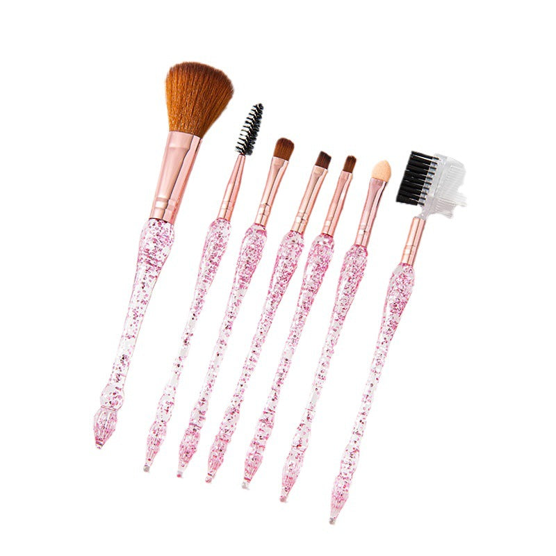 Wholesale Transparent Makeup Brush Set Glitter Eyeshadow Brush ACC-MB-JiuRan002