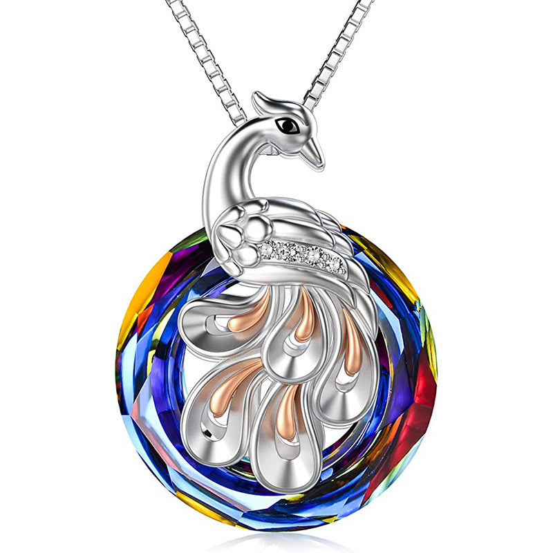 Wholesale Firebird Crystal Pendant Alloy Necklace
