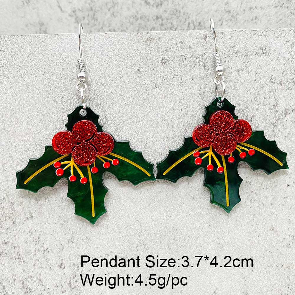 Wholesale Christmas 3D Acrylic Earrings