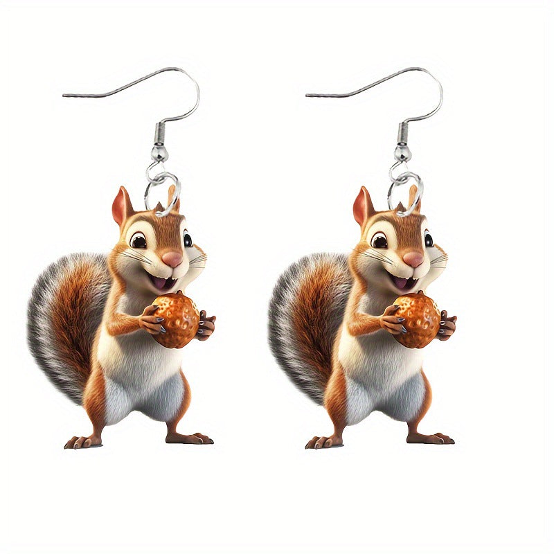Wholesale Cute Acrylic Squirrel Earrings