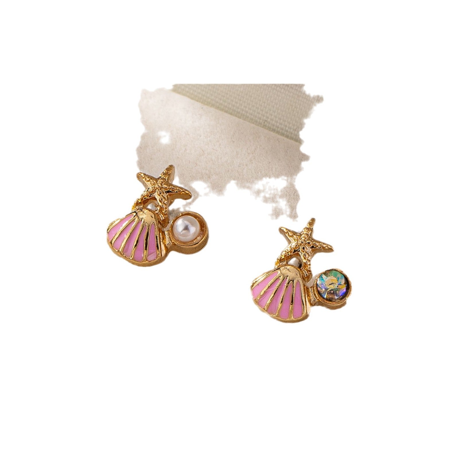 Wholesale Electroplated Alloy Starfish Shell Earrings Studs For Women Retro Minimalist Fashion Jewelry Accessory