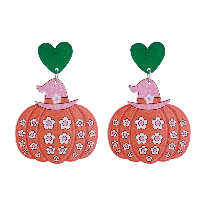 Wholesale Halloween pumpkin cat ghost earrings