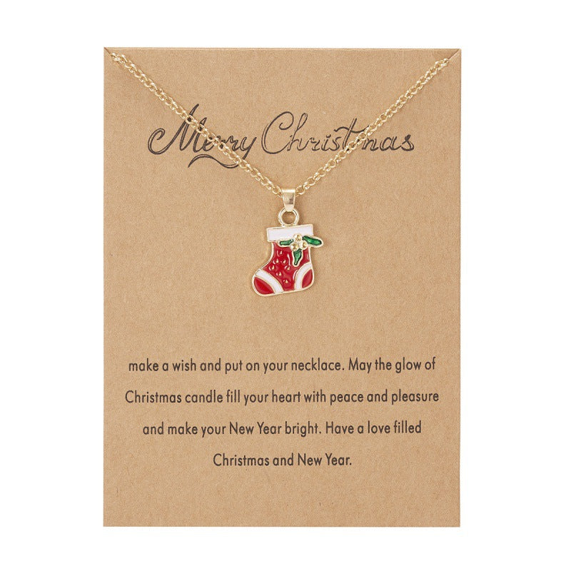 Wholesale Fashion Christmas tree Christmas snowman necklaces