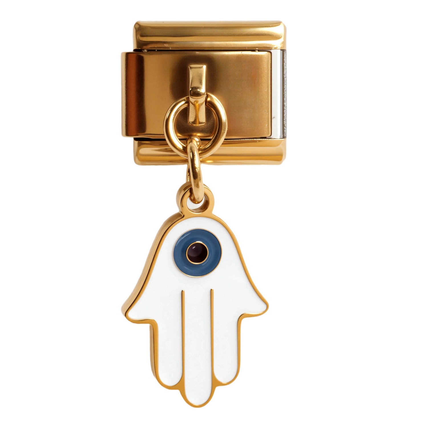 Wholesale 5PCS Stainless Steel Electroplated Devil' s Eye Italian Charm Bracelet