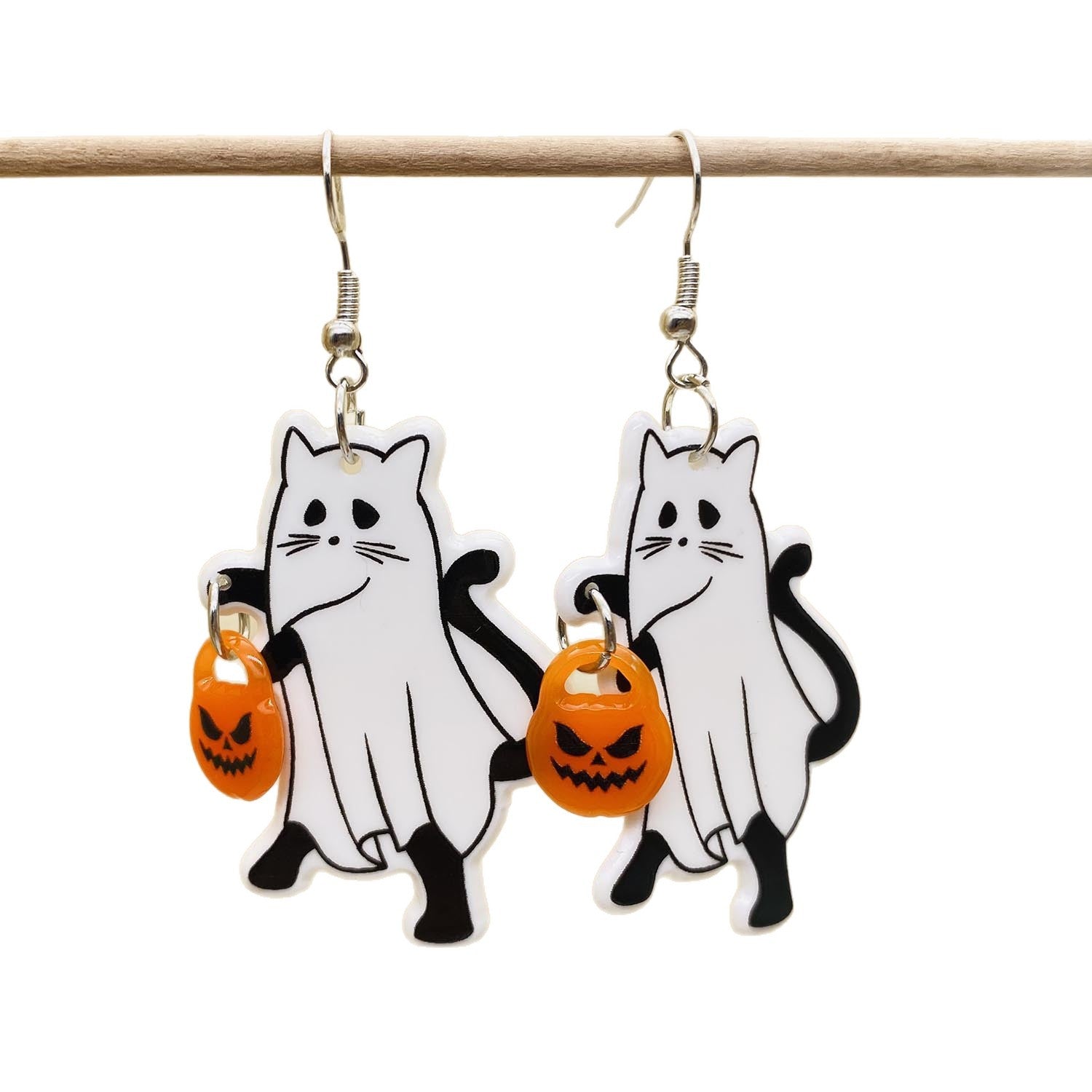 Wholesale Halloween Skateboard Ghost Earrings