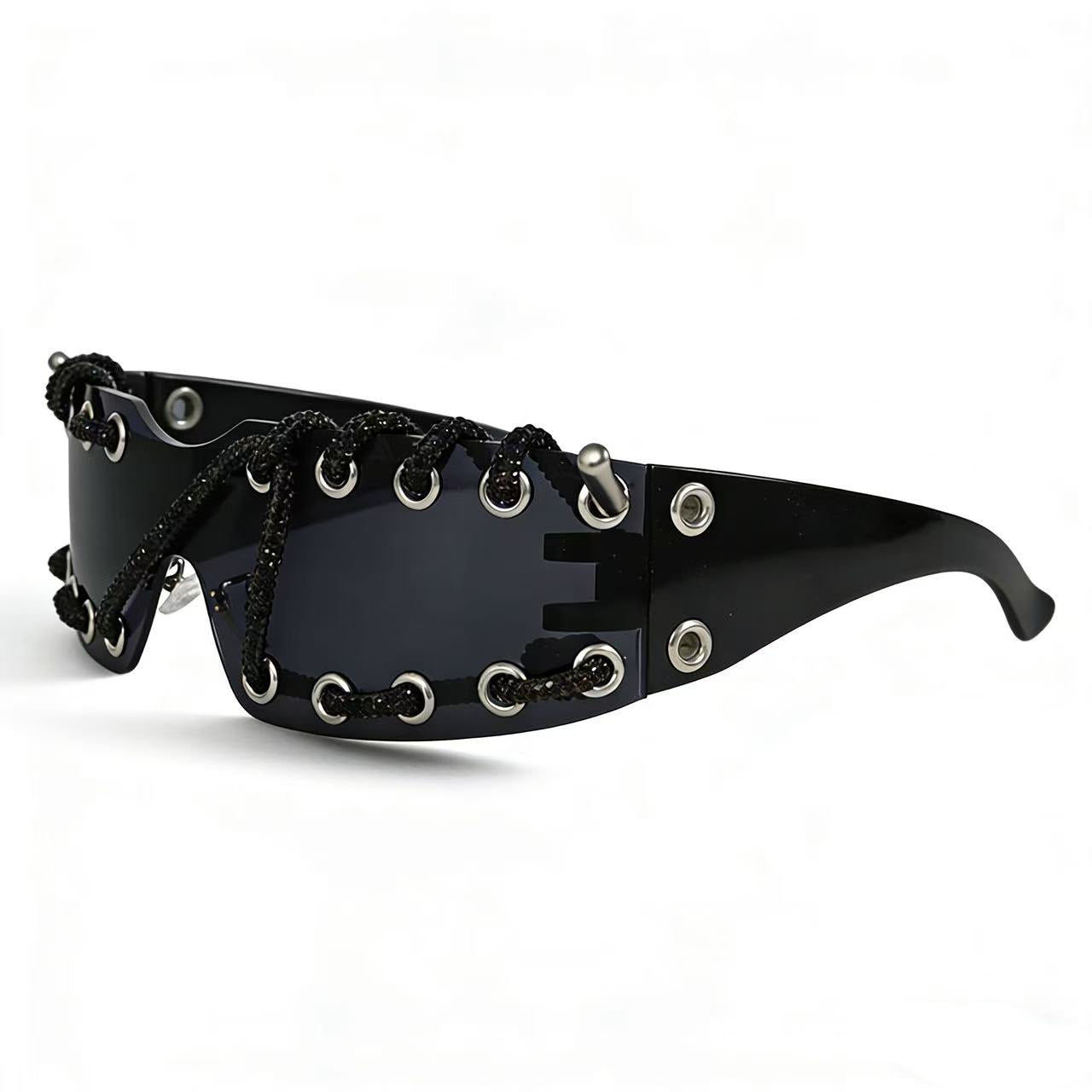 Wholesale Y2K Cyberpunk Rhinestone Sunglasses Fashion Accessory Boutique Resale