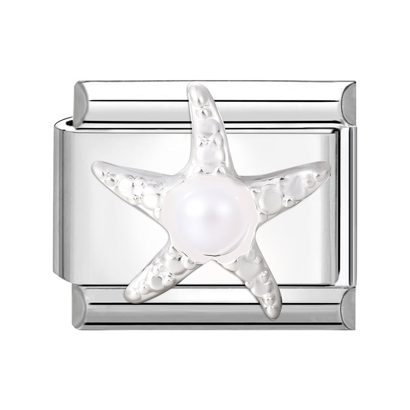 Wholesale Italian Charm Bracelet 9mm DIY Splicing Creative Pattern Stainless Steel Composable Bracelet