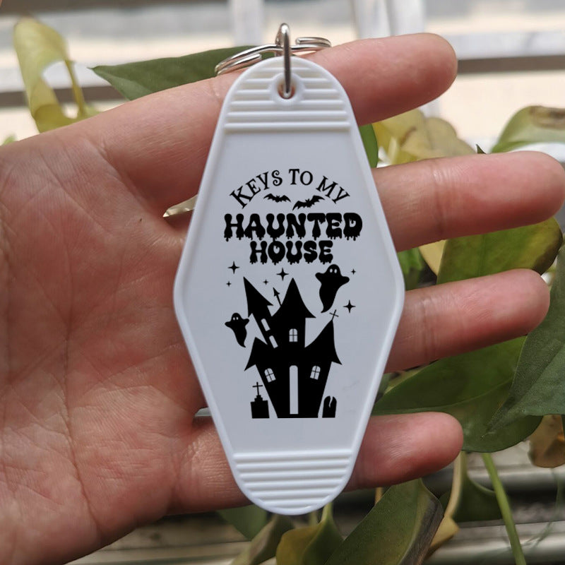 Wholesale Halloween Motel Haunted House Keychain ACC-KC-MeiXin011