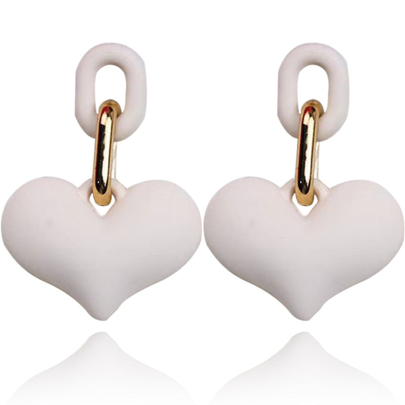 Wholesale  Mother's Day  Color Acrylic Love Earrings