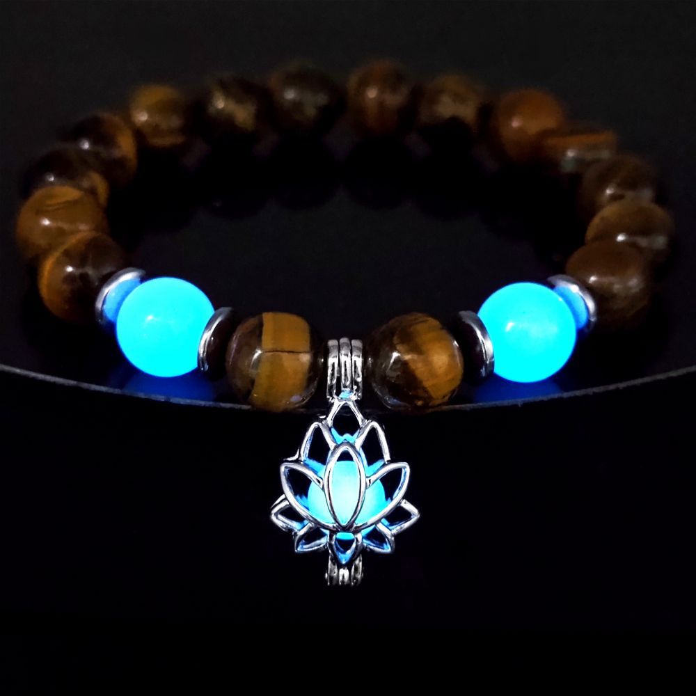 Wholesale  White Turquoise Luminous Lotus Bracelet