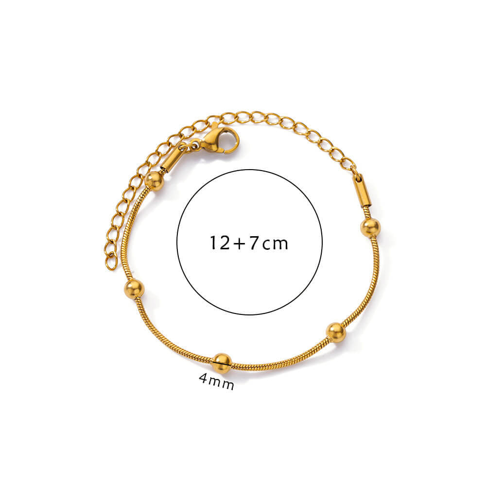 Wholesale Stainless Steel 18K Gold-Plated Bracelet