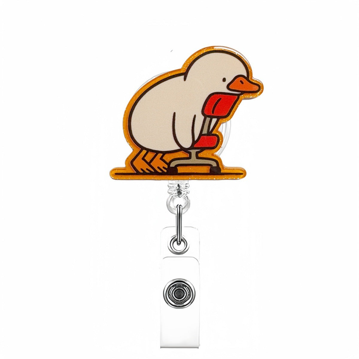 Wholesale  retractable snap fastener acrylic fun animal Badge Reels