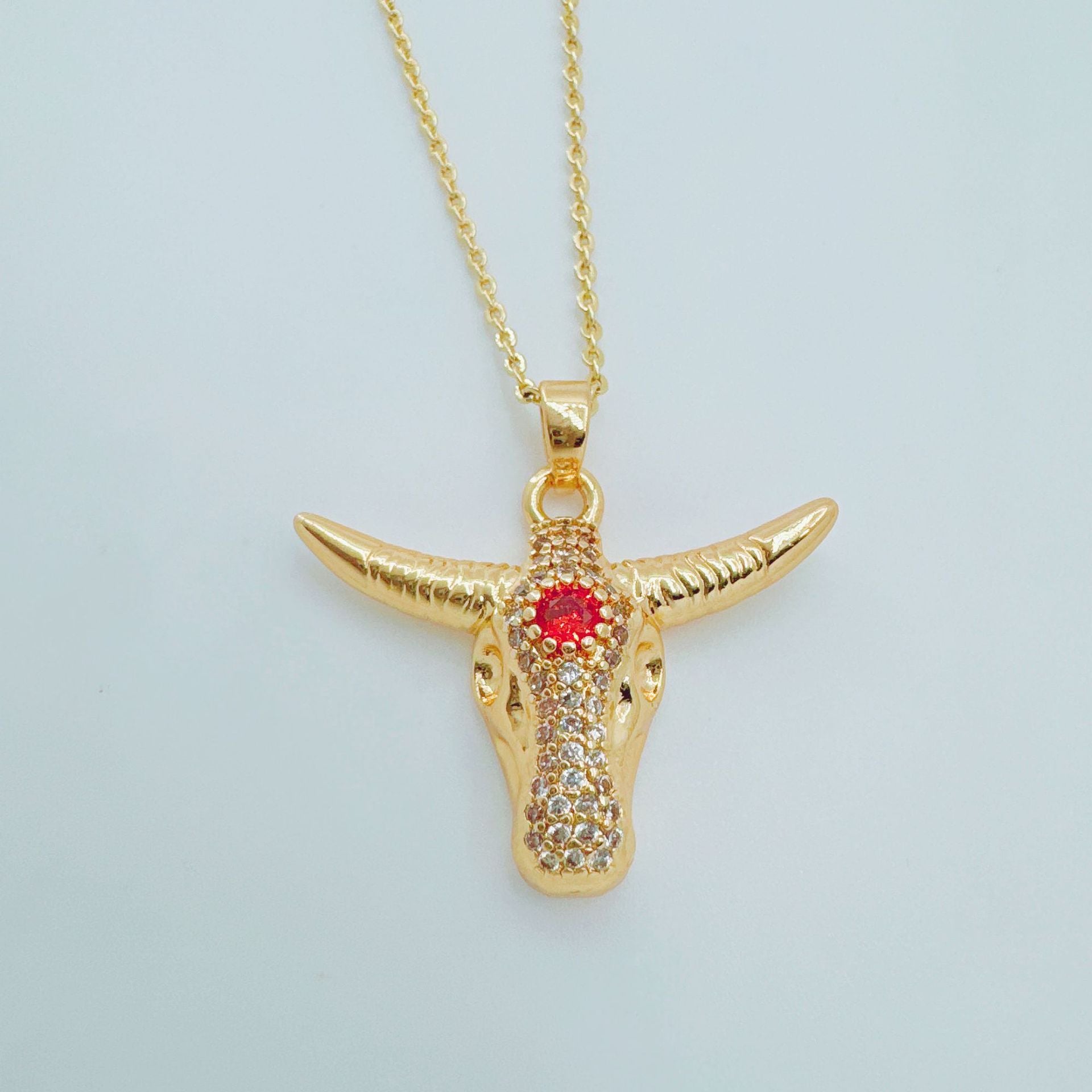 Wholesale Ins Style Cow Head Pendant Necklace
