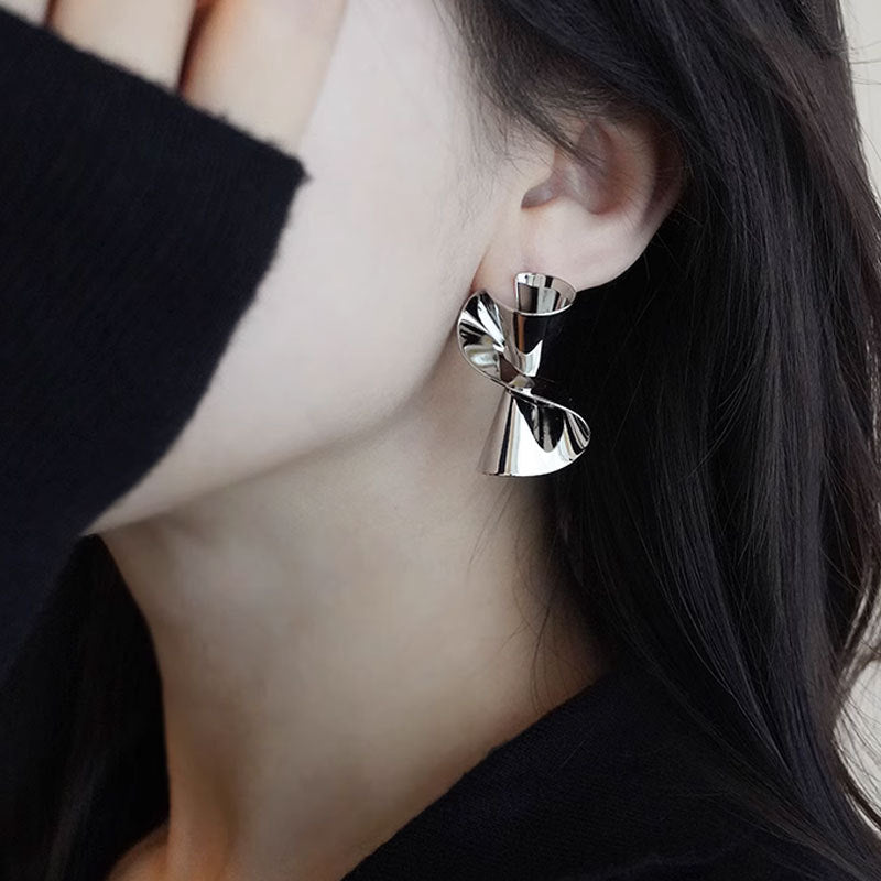 Wholesale S925 silver needle geometric earrings