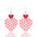 Wholesale Valentine's Day Heart Bow Round Acrylic Wooden Earrings