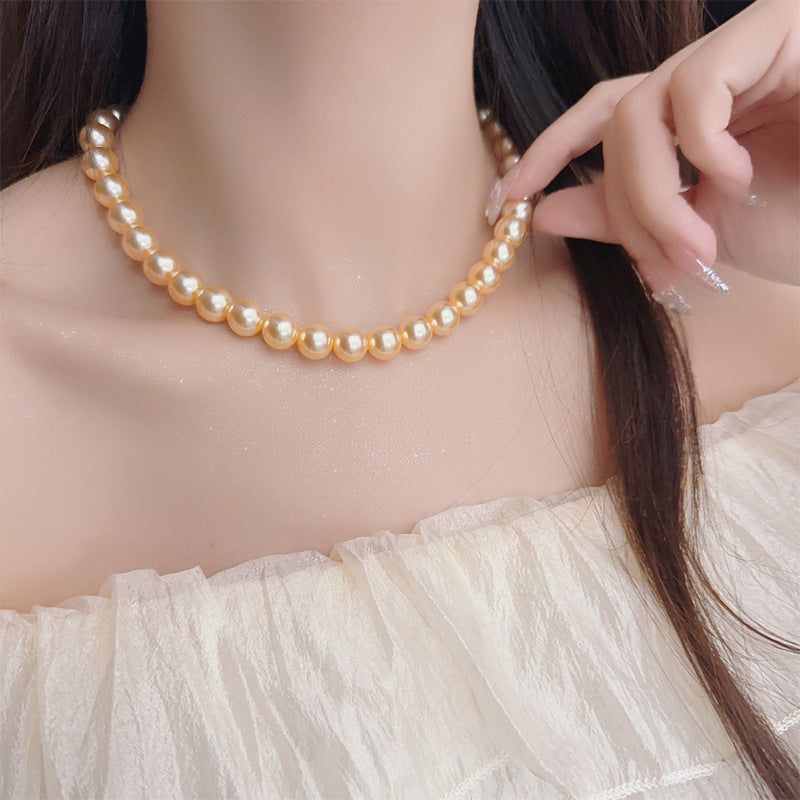 Wholesale Vintage Pearl Necklace Light Luxury Necklaces Sweater Chain ACC-NE-Miaosi014