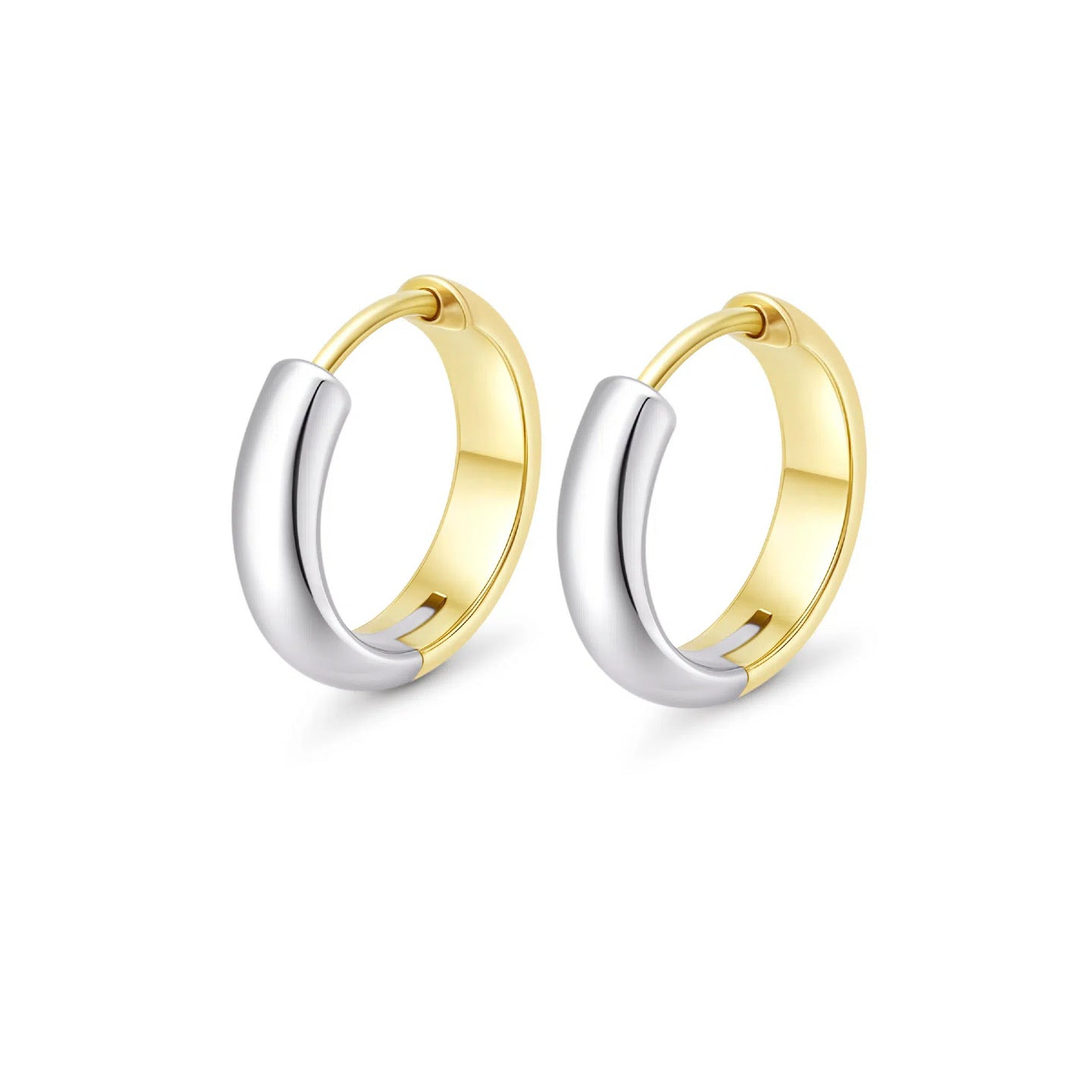 Wholesale Accessible   Two-Color Titanium Steel Earrings