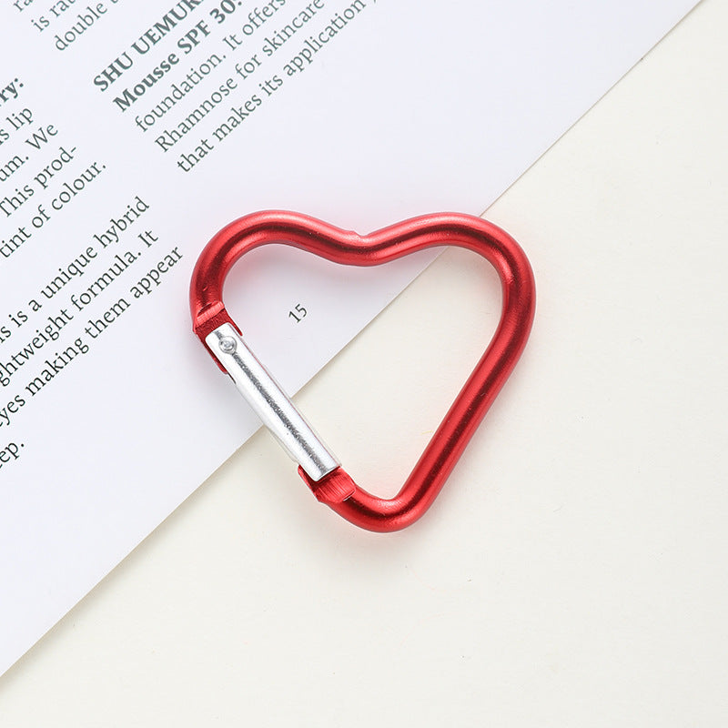 Wholesale Heart aluminum alloy multifunctional safety buckle keychains