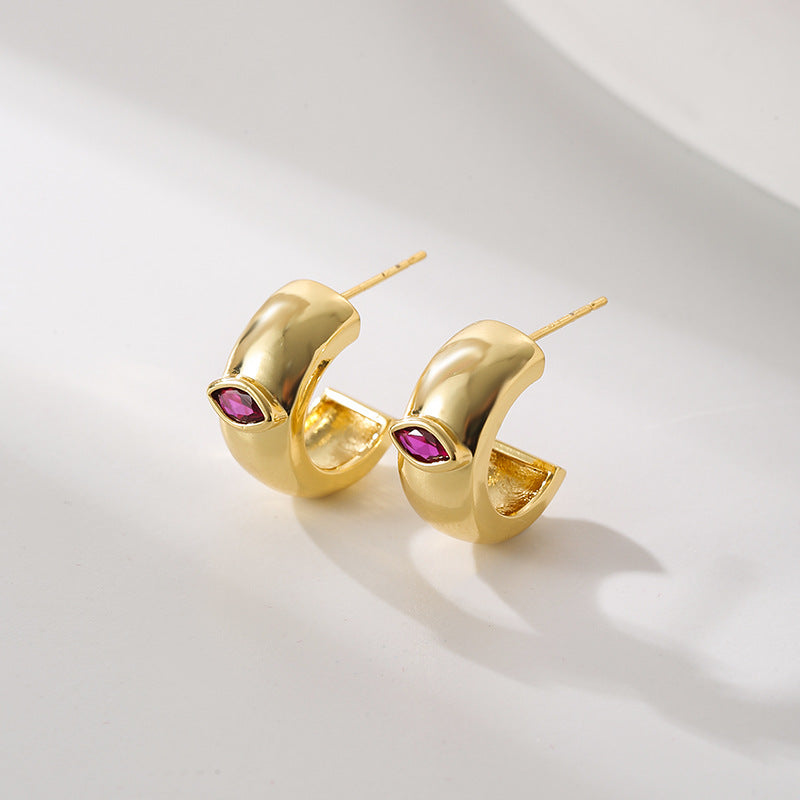 Wholesale Gold Shattered Silver Unique Large Circle Earrings