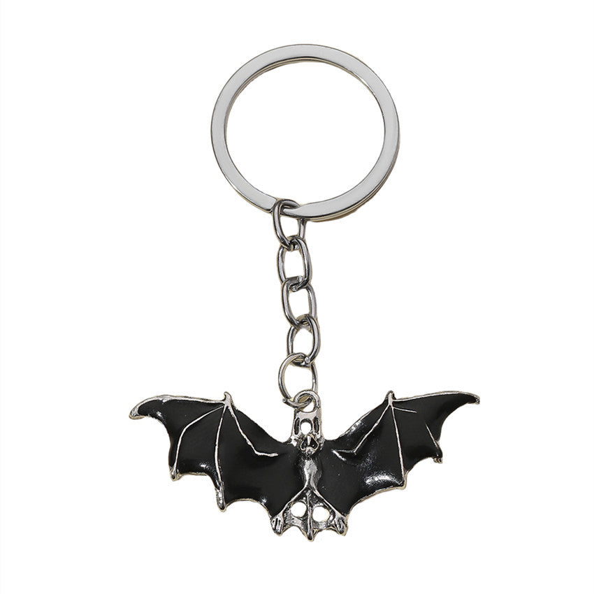 Wholesale Zinc Alloy Bat Keychain Black  Car Key Accessory Bag Charm for Boutique Resale