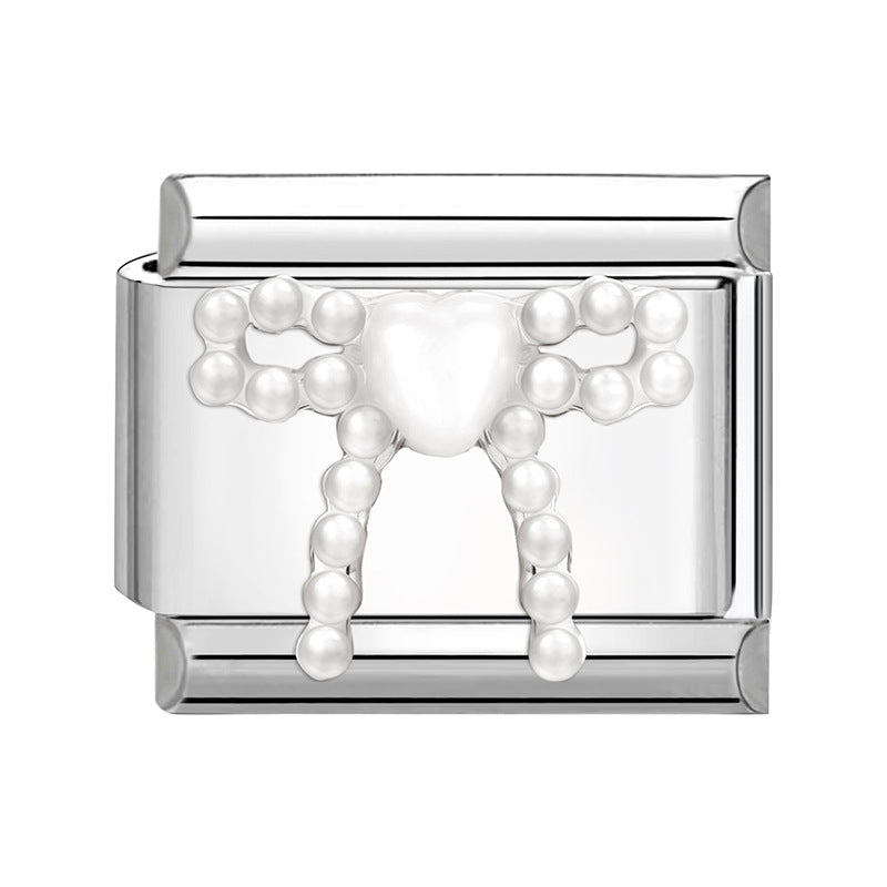 Wholesale Italian Charm Bracelet 9mm DIY Splicing Creative Pattern Stainless Steel Composable Bracelet