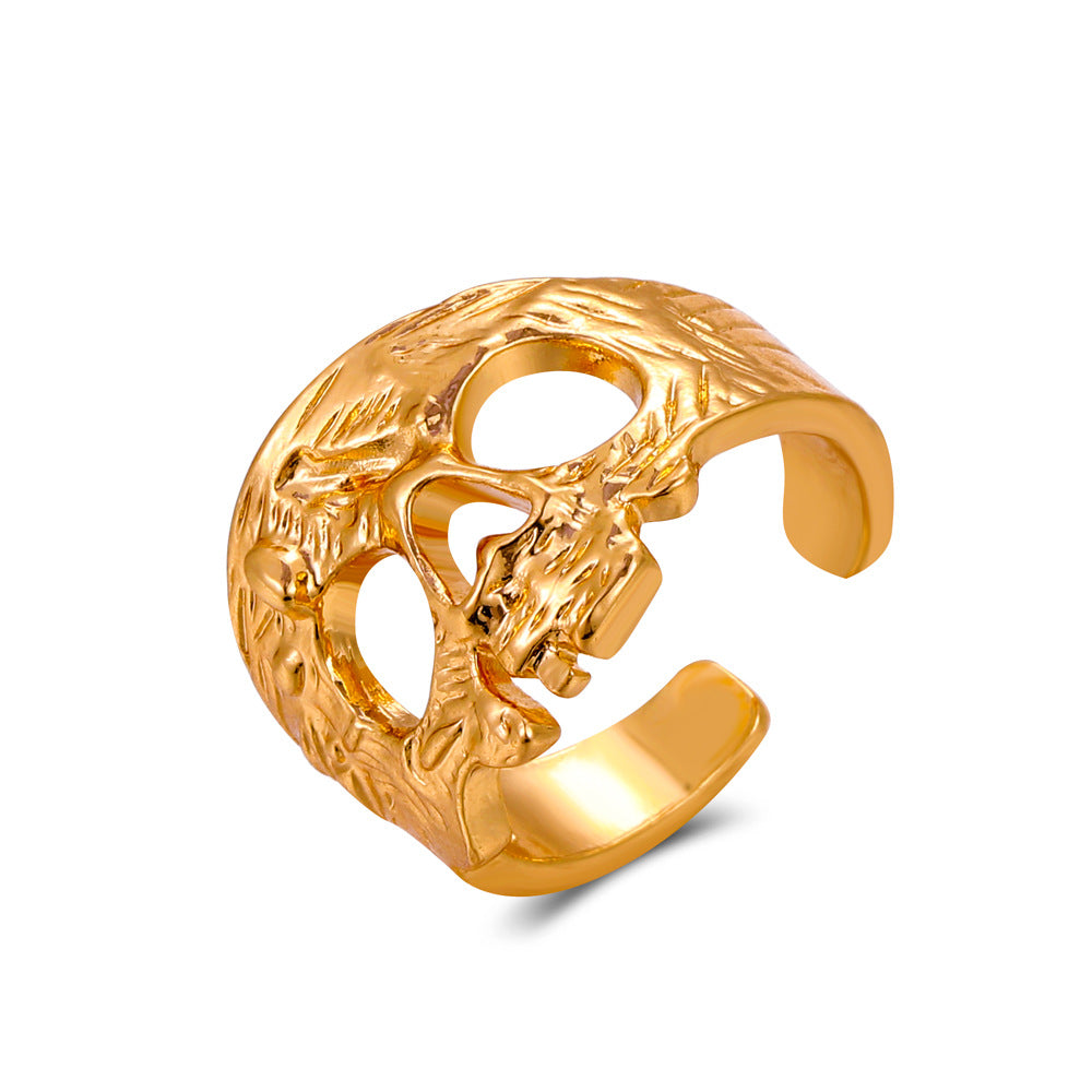Wholesale Gothic Ghost Face Ring -  Geometric Fashion Accessory,  Adjustable Jewelry Gift