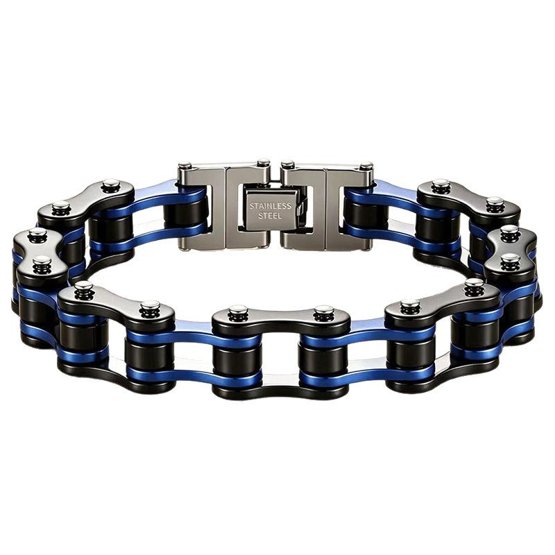 Wholesale Punk Rock Stainless Steel Bracelet for Men,  Motorcycle Chain Design,  Fashion Accessory,  Casual Everyday Wear