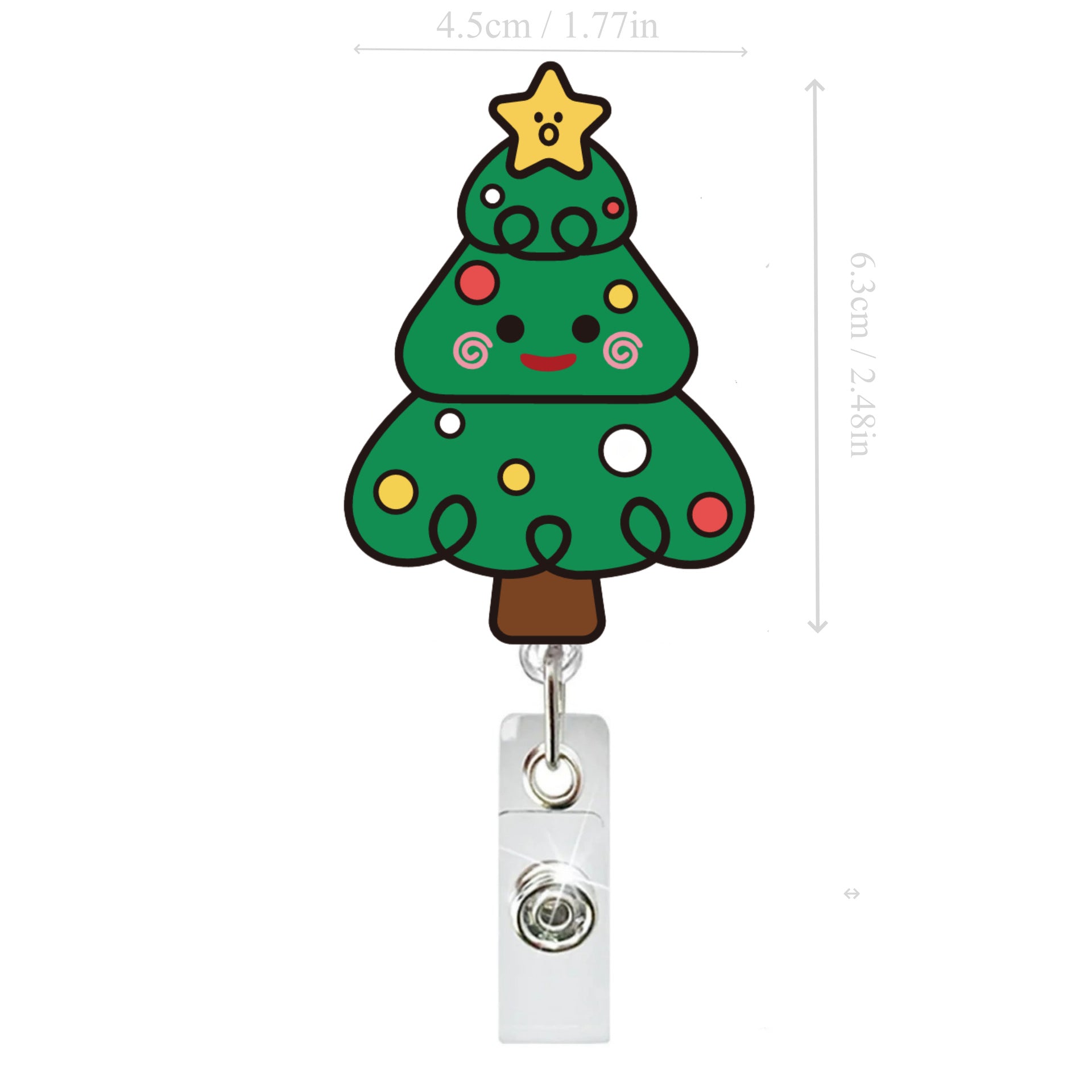 Wholesale Christmas Fun Acrylic Retractable Keychain Badge Reels