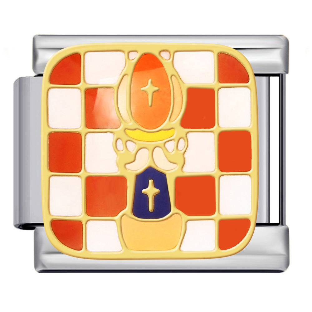 Wholesale Italian Charm Bracelet 9mm DIY Splicing Chess Series Stainless Steel Composable Bracelet