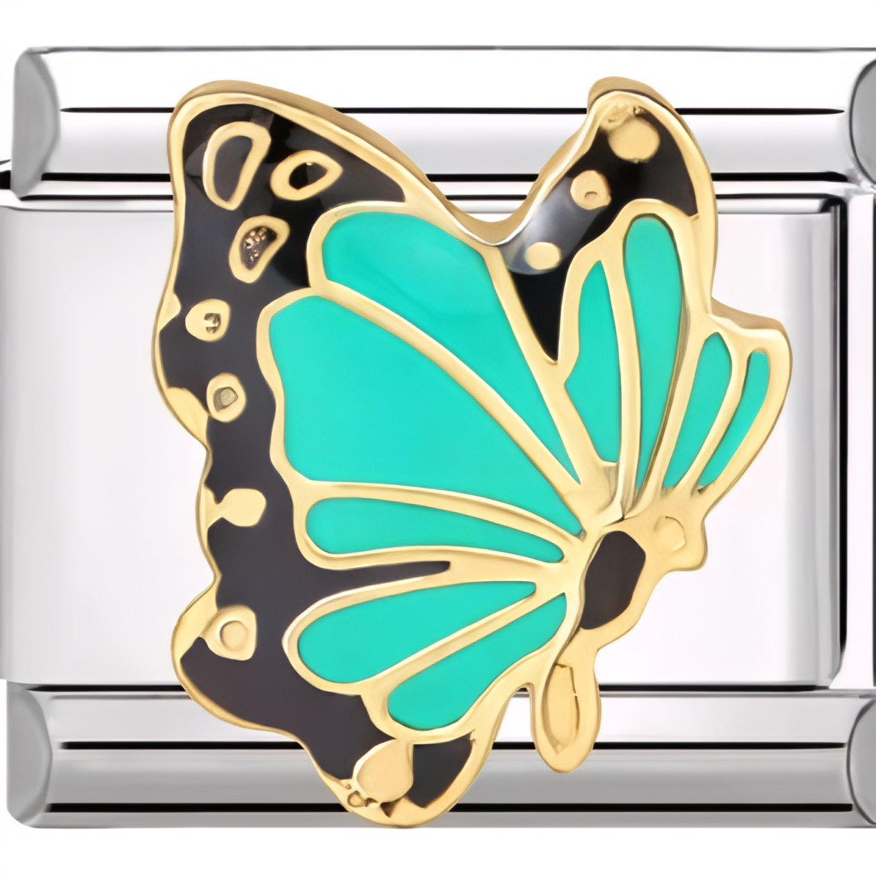 Wholesale  Italian Charm Bracelet 9mm DIY  insects and welded butterflies Creative Stainless Steel Composable Bracelet