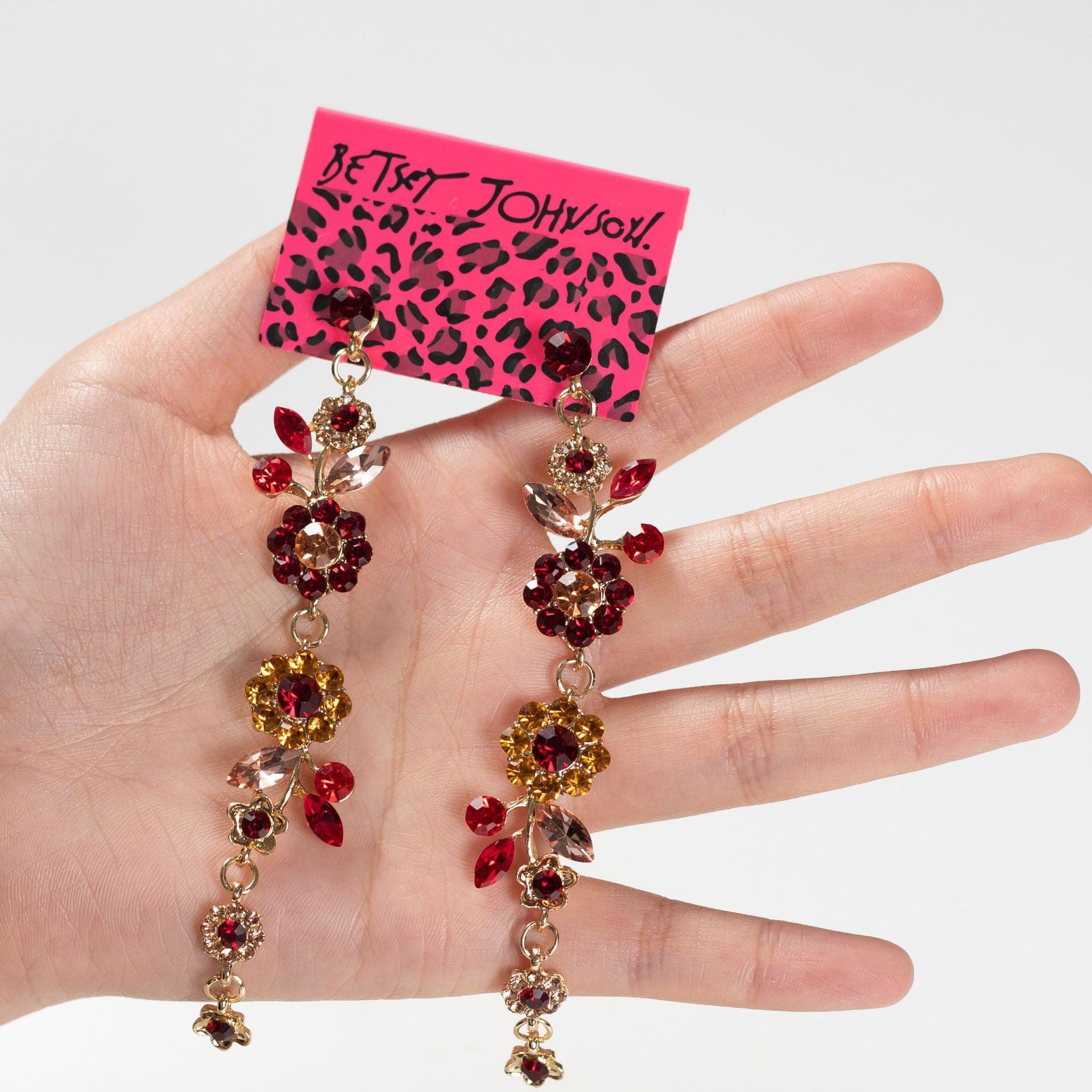 Wholesale Alloy Flower Tassel Earrings