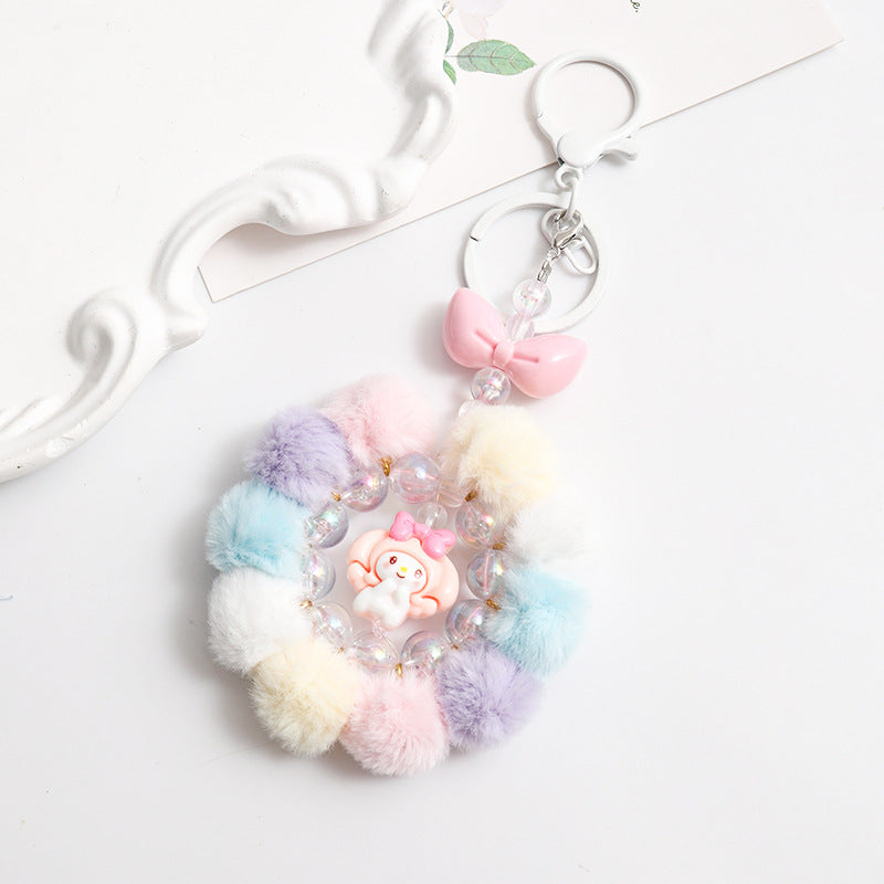 Wholesale Cartoon  Colorful I Handmade Beaded Acrylic Non-Peeling Keychain  ACCVIP