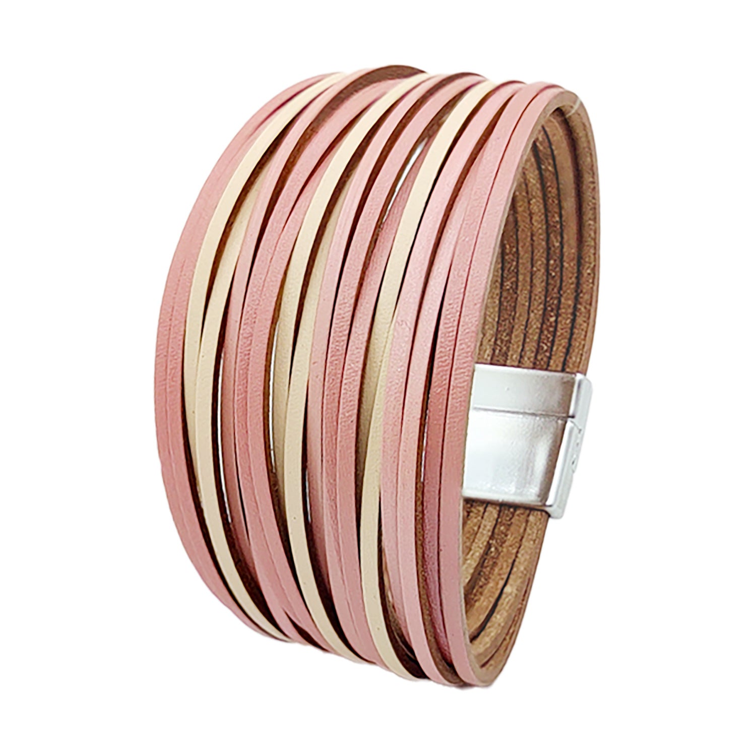 Wholesale Gradient Leather Cord Mixed Color Leather Bracelet ACC-BT-Shangy005