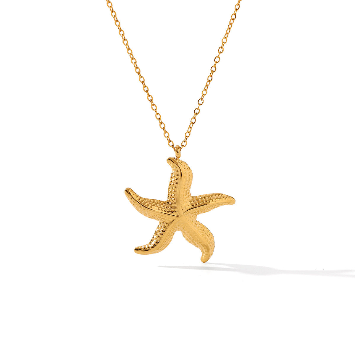 Wholesale  Ocean Style Clavicle Chain Starfish Titanium Steel Pendant Necklace