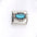 Wholesale 10pcs Italian Charm Bracelet 9mm DIY Splicing Geometric Turquoise Stainless Steel Composable Bracelet