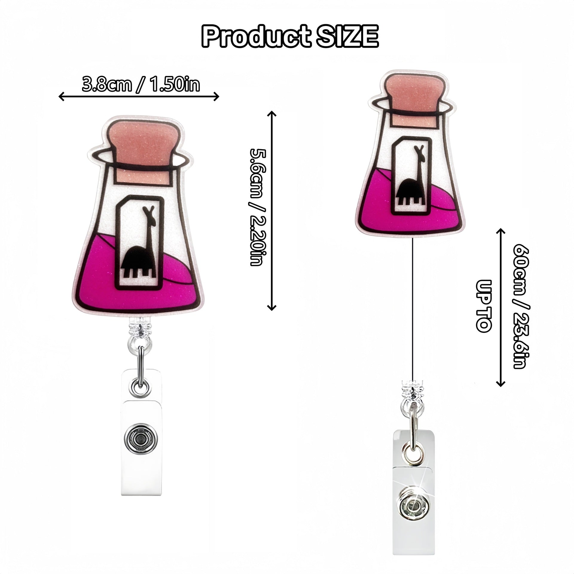 Wholesale Cartoon Graffiti Acrylic Potion Badge Reels Keychains