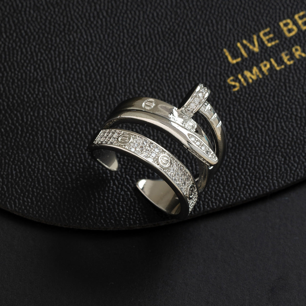 Wholesale Modern Geometric Copper Ring Fashion Jewelry Accessory For Women Gift Resale