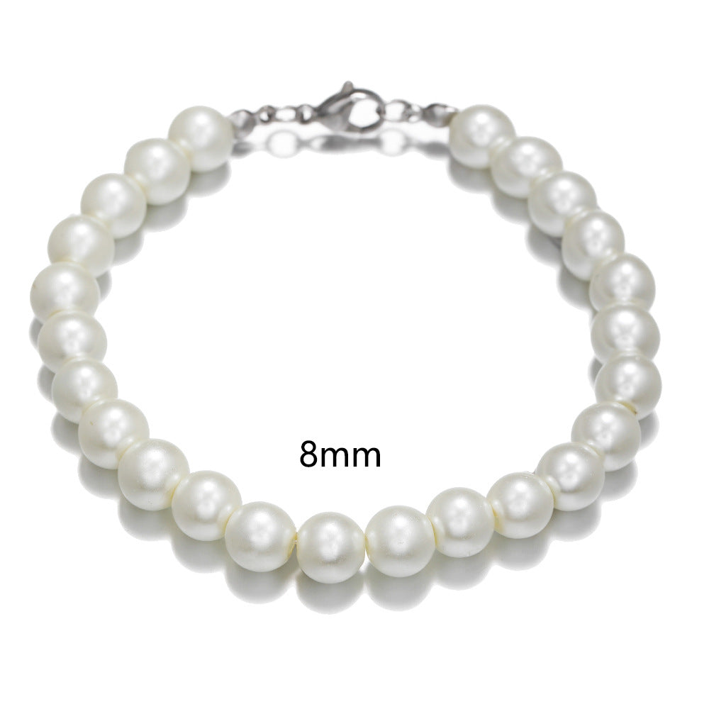 Wholesale Single Layer Men's Pearl Necklace
