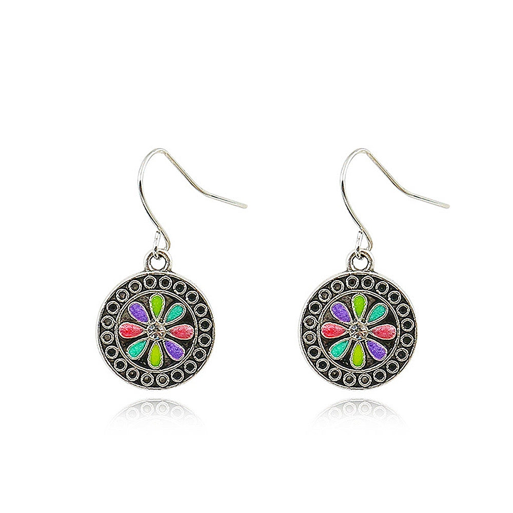 Wholesale Bohemian Ethnic Geometric Drop Earrings Zinc Alloy Fashion Accessory for Boutique Resale