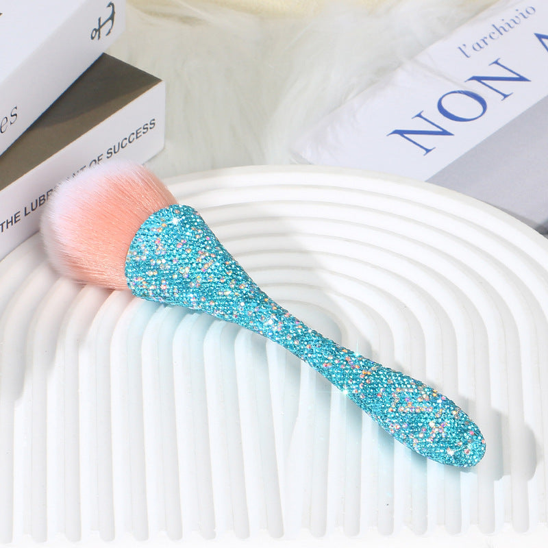 Wholesale diamond inlaid small waist loose powder makeup brush
