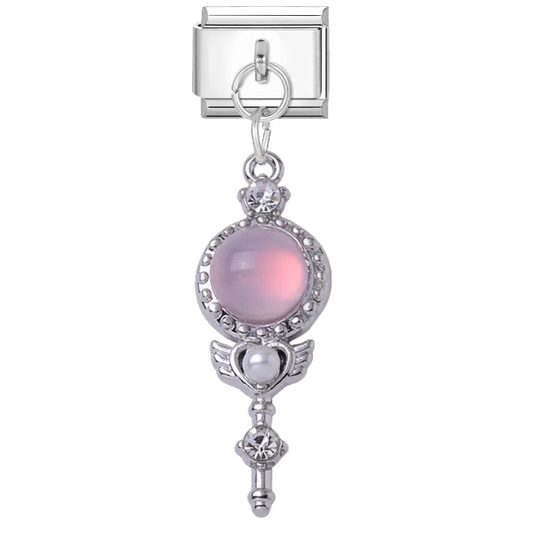 Wholesale Stylish DIY Bracelet Kit Titanium Steel Purple Pink Butterfly Star Charms Jewelry Accessory