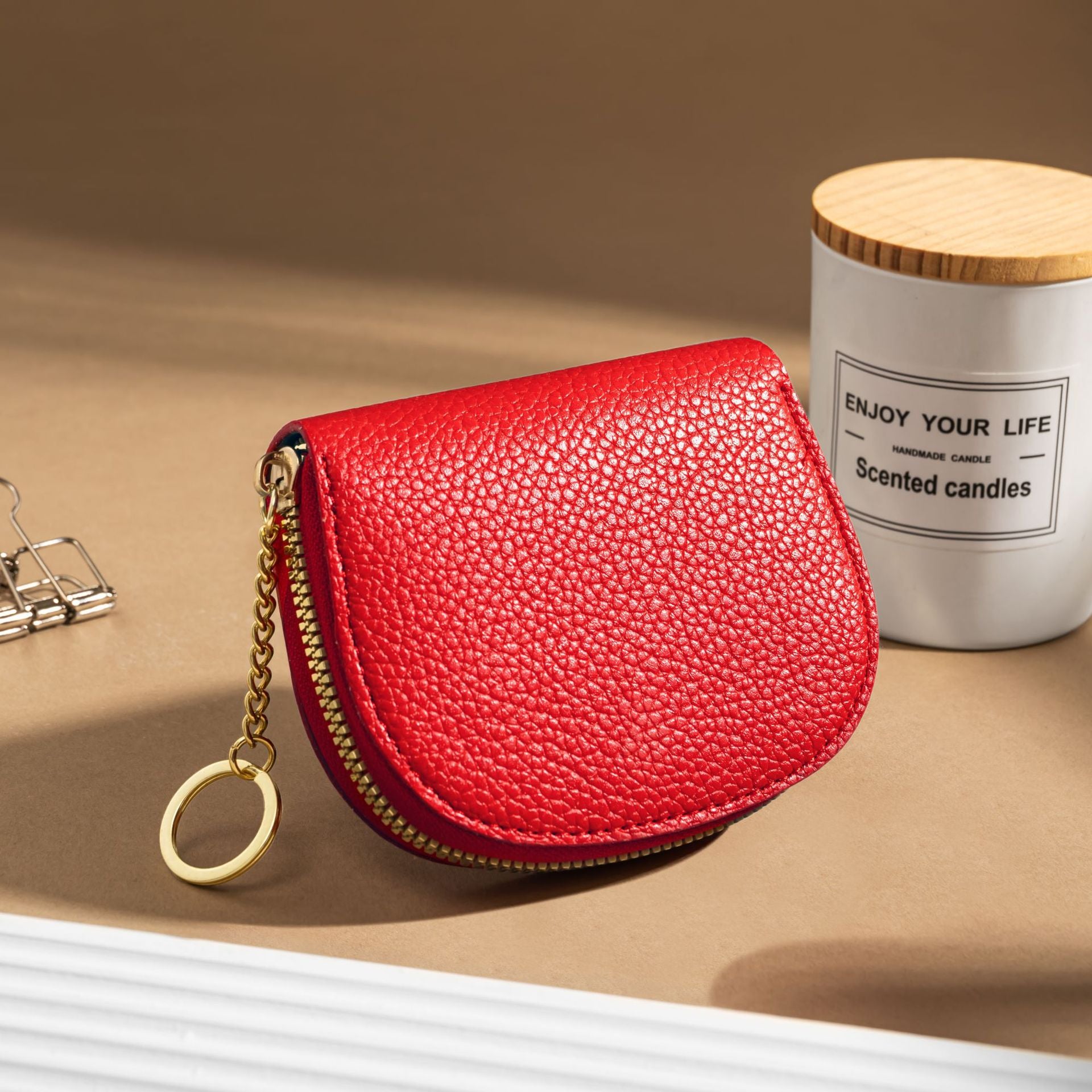 Wholesale Stylish Shell Half Circle Accordion Card Holder PU Credit Card Slots Wallet For Everyday Use