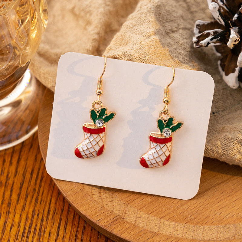 Wholesale Christmas Santa Claus Snowflake Earrings ACC-ES-MDD047