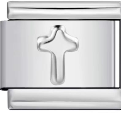 Wholesale Italian Charm Bracelet 9mm DIY Splicing Cross Series Colorful Stainless Steel Composable Bracelet